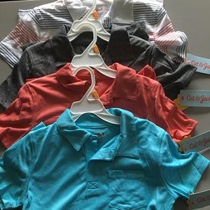 NEW! 4-Pack Cat & Jack Polos S(6/7) - $48 Value!